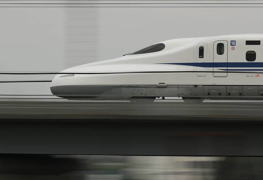 Photograph of bullet train taken with EF 600mm f/4L IS III USM Lens