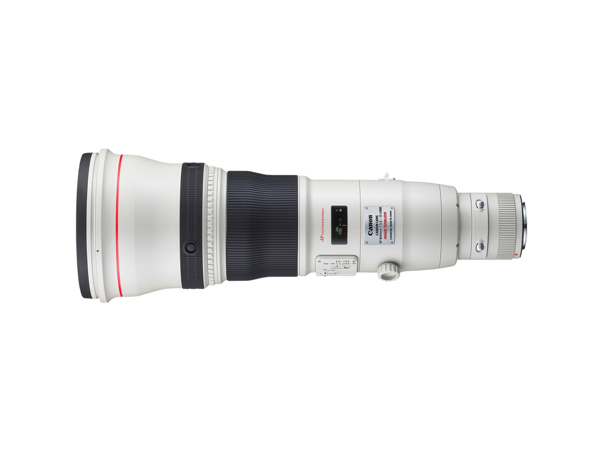 Side view of Canon EF 800mm f/5.6L IS USM lens