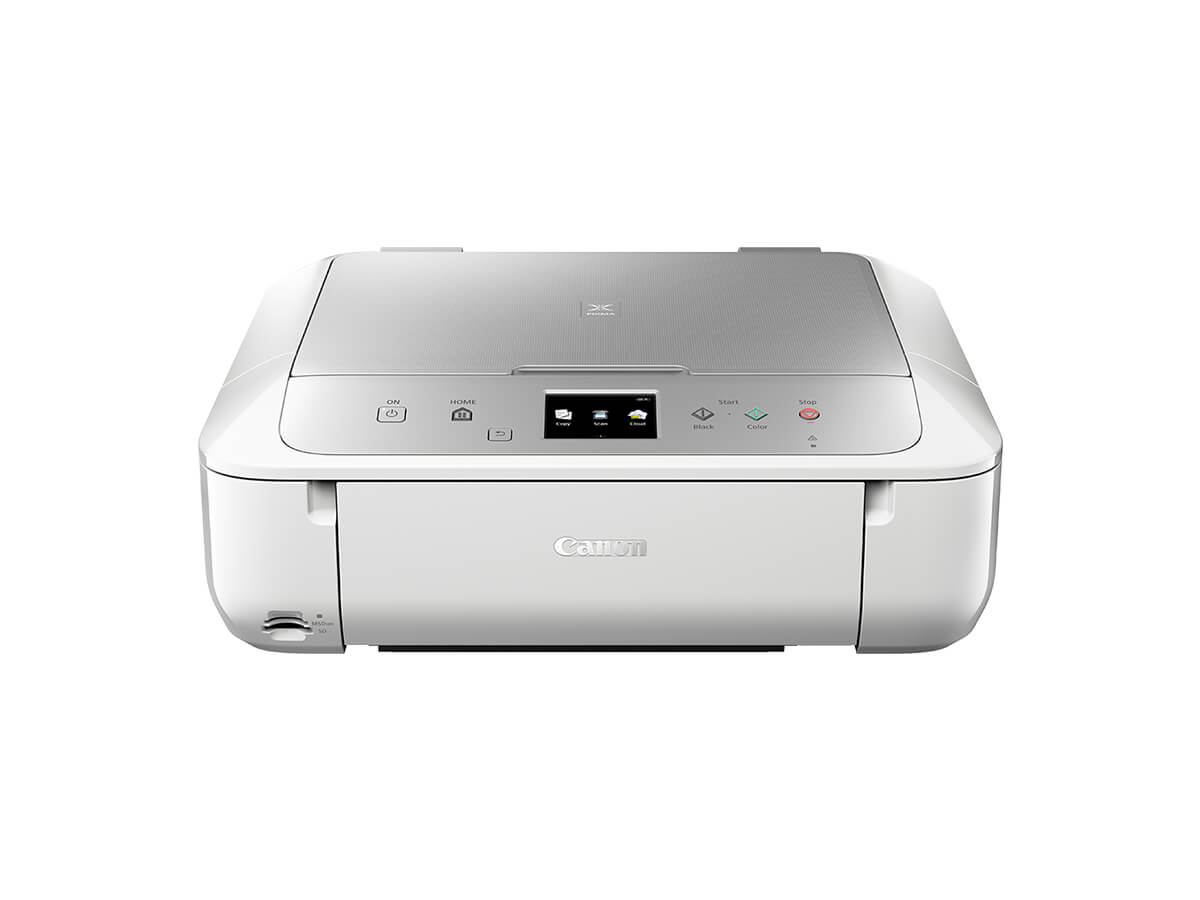 Canon PIXMA MG6865 Inkjet All-in-One printer white silver front