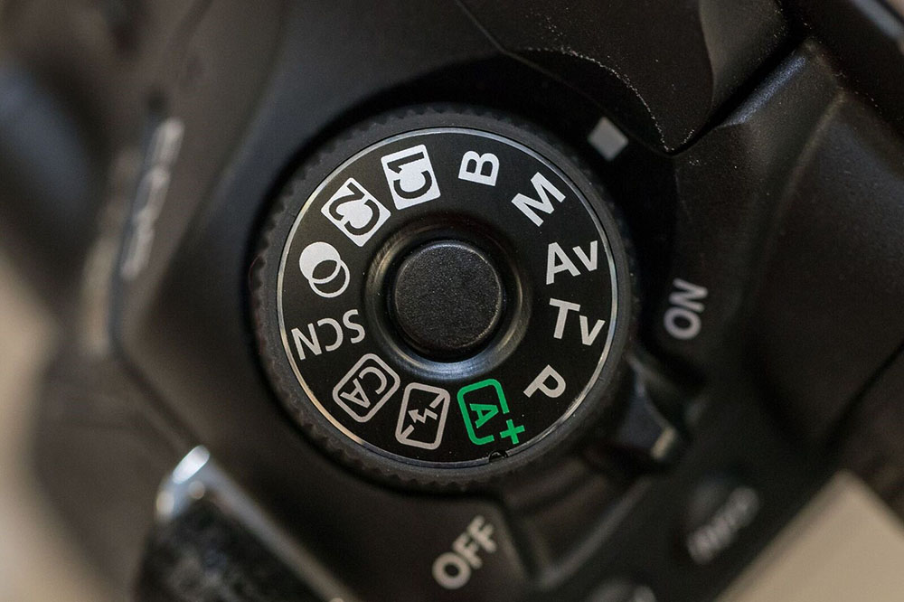 Top image of DSLR dial