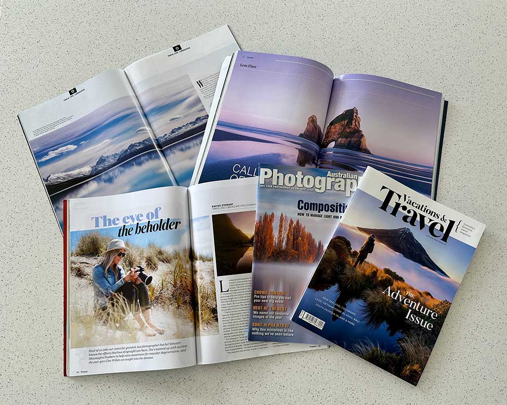 Image of travel magazines. Photo by Rach Stewart