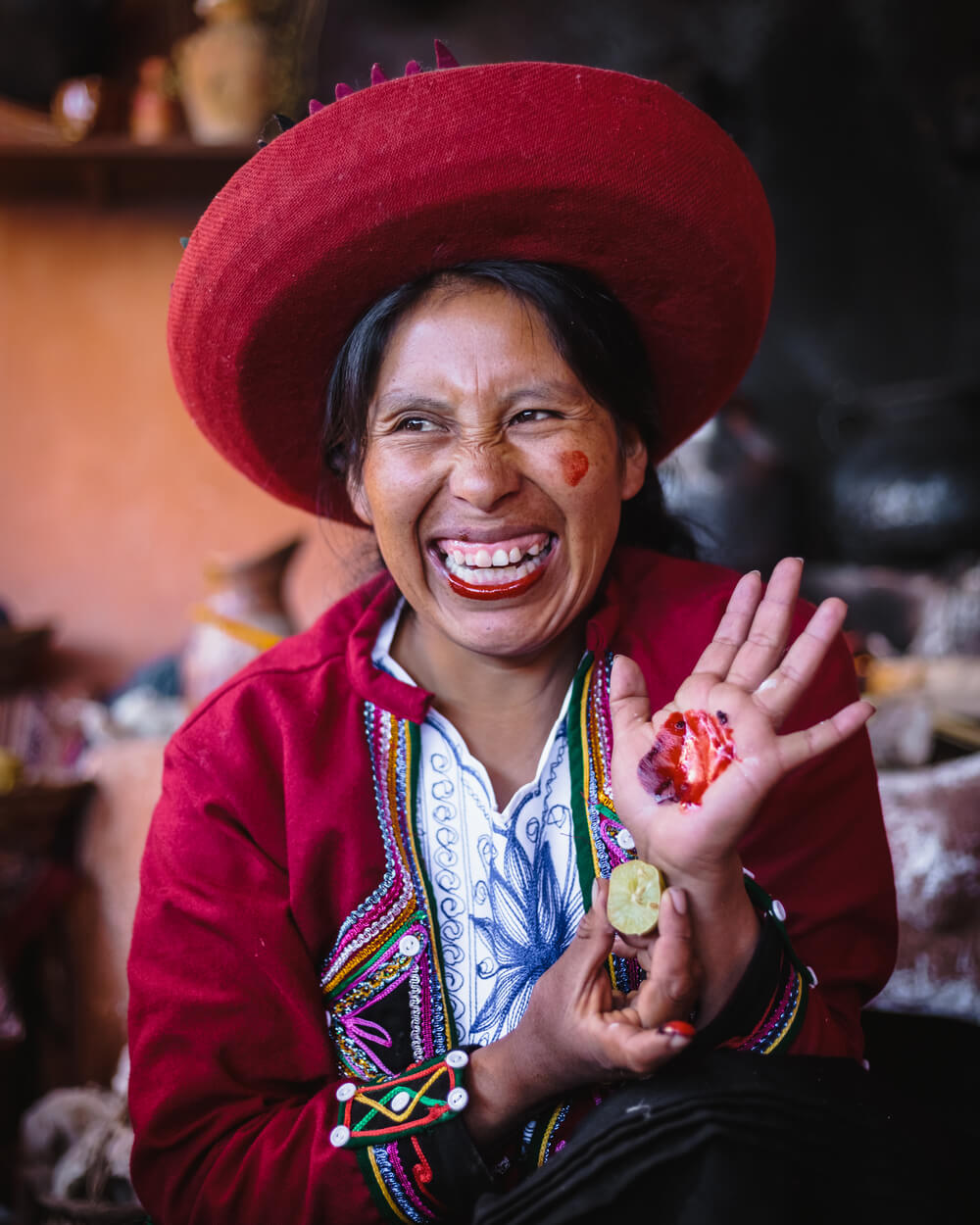 portrait of a Peruvian lady