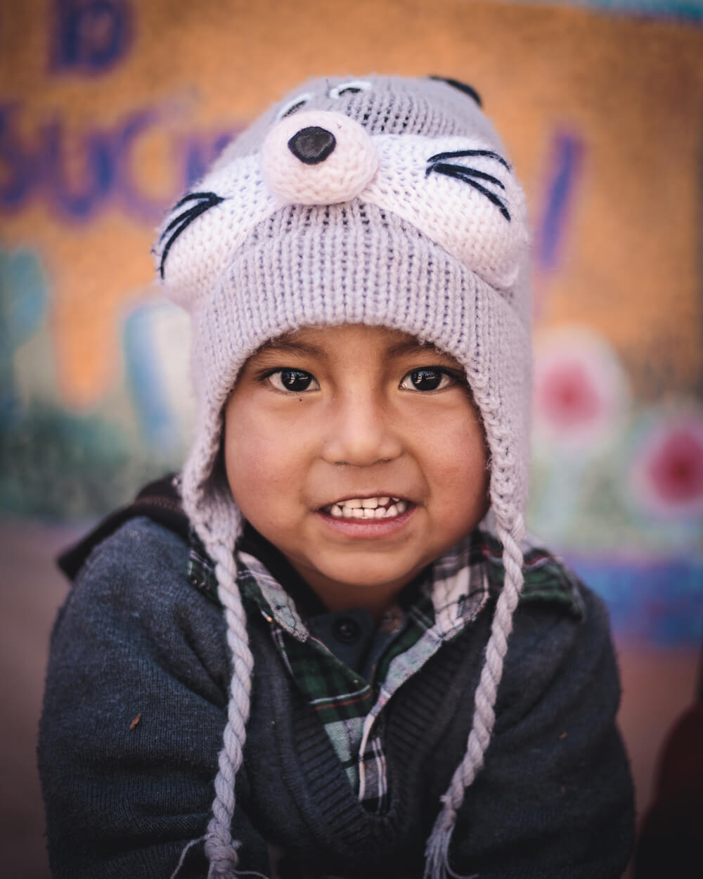 portrait of a Peruvian kid. Image by Jordan Hammond