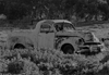 Black and white image of a truck