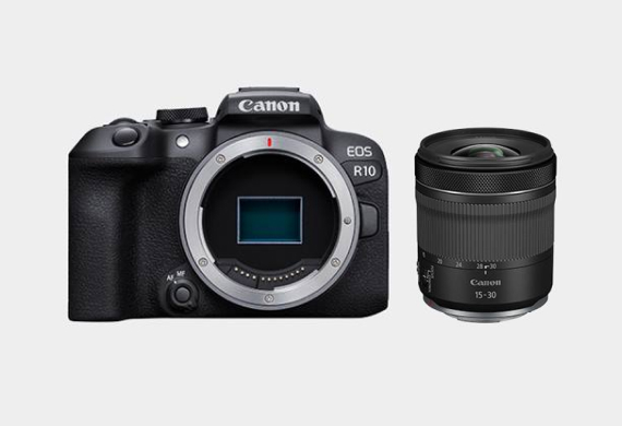 Image of a Canon EOS camera body and lens