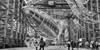 Black and white image of Benaile art installation 