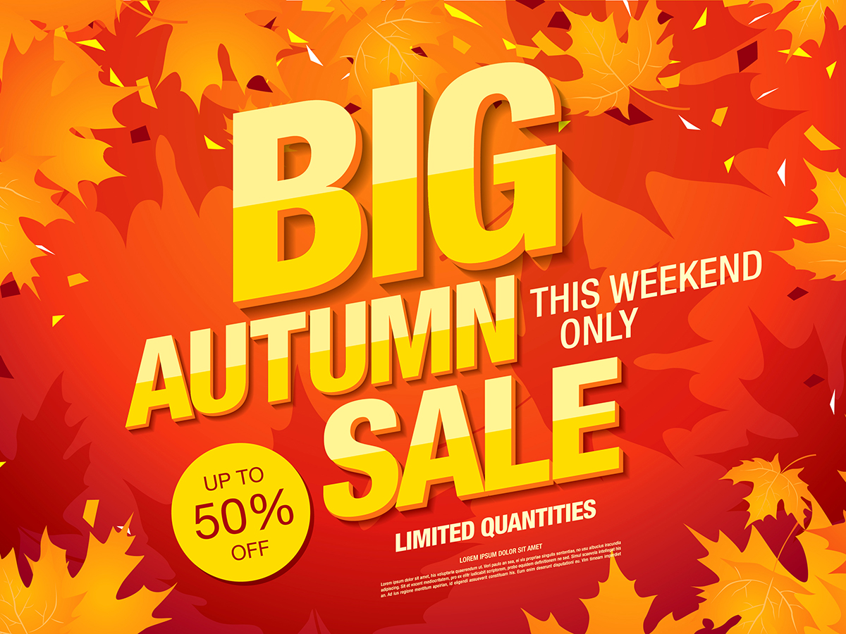 autumn orange retail poster