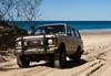 Car leaving the beach