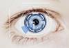 Close up of blue eye