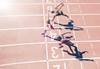 Relay race with baton exchange