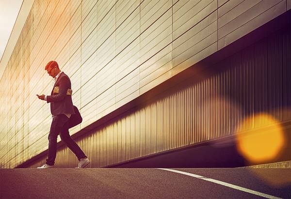 Corporate guy on mobile