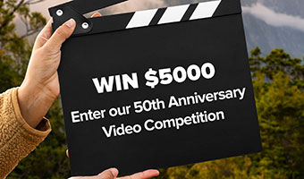 50th Anniversary video competition clapperboard