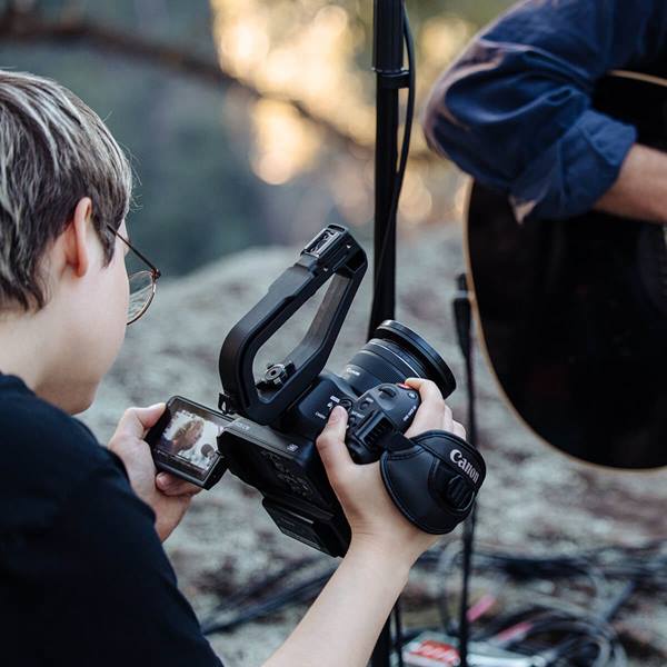 Kate Cornish using a Canon EOS Cinema Camera