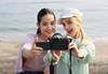 Taking a selfie using the Canon EOS RP with vari-angle screen