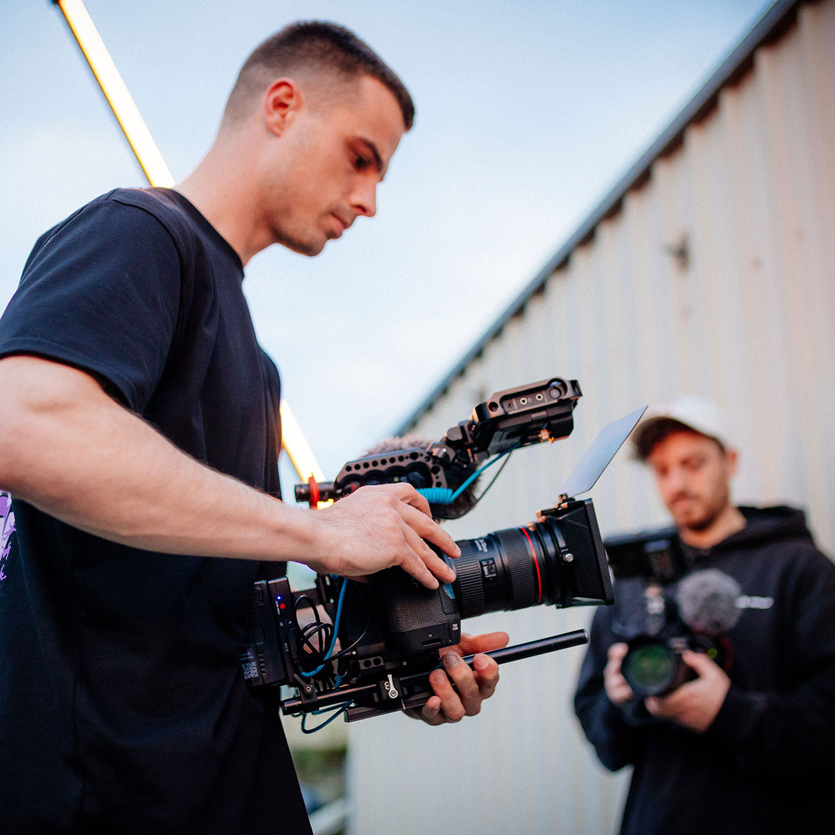 Image of videographers using Canon cinema cameras