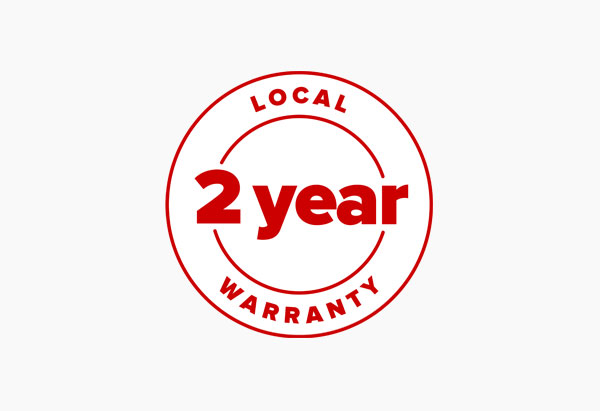 2 year local warranty