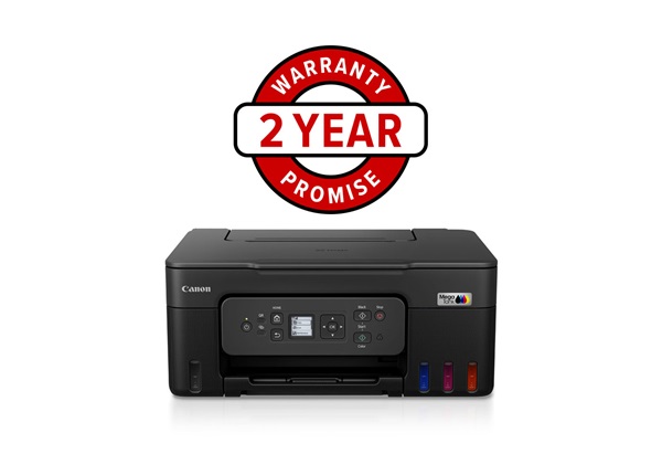 Why Canon Retail 2 Year Warranty Logo
