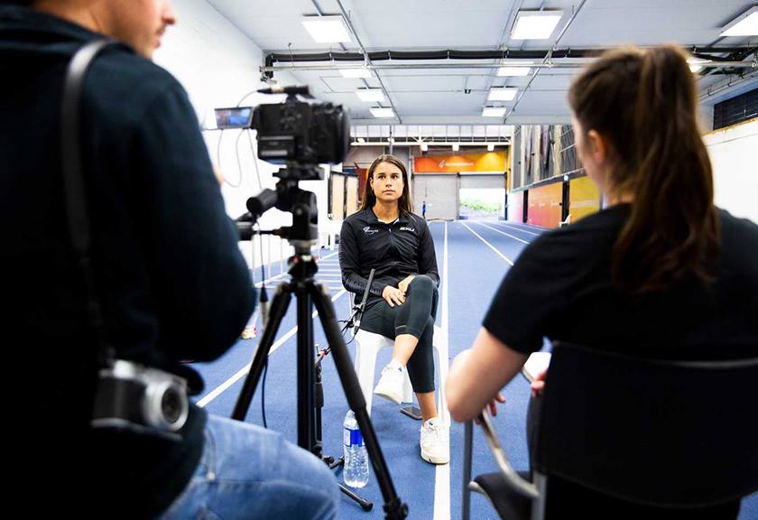 Image of Zoe Hobbs behind the scenes