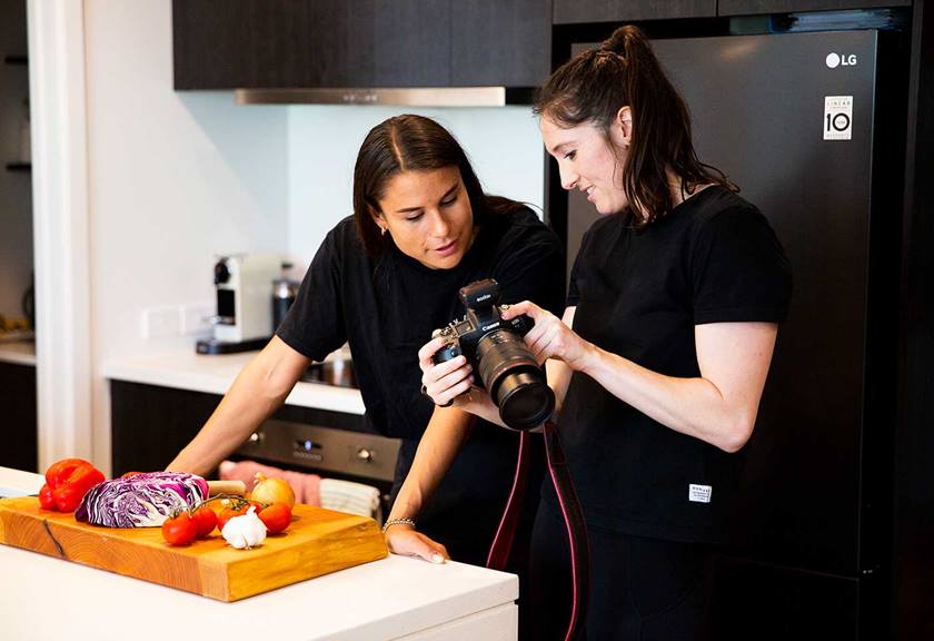 Image of Zoe Hobbs behind the scenes