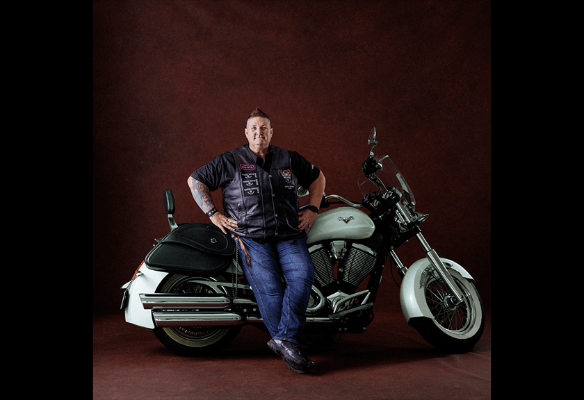 Image of Naomi Palmer of Dykes on Bikes taken by Canon Ambassador Kate Cornish