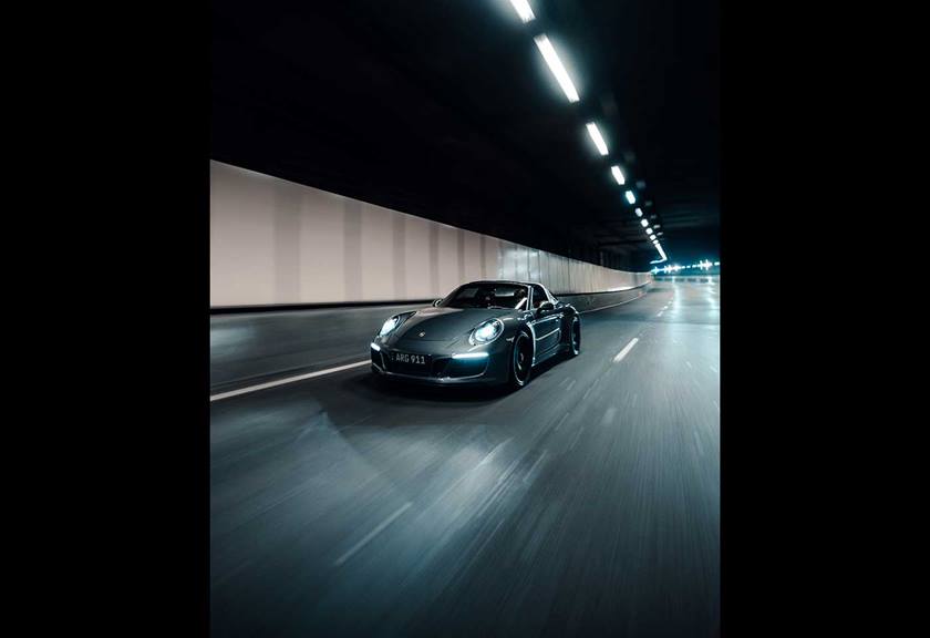 Image of a fast car on the highway shot by Canon Ambassador Wil Calabio