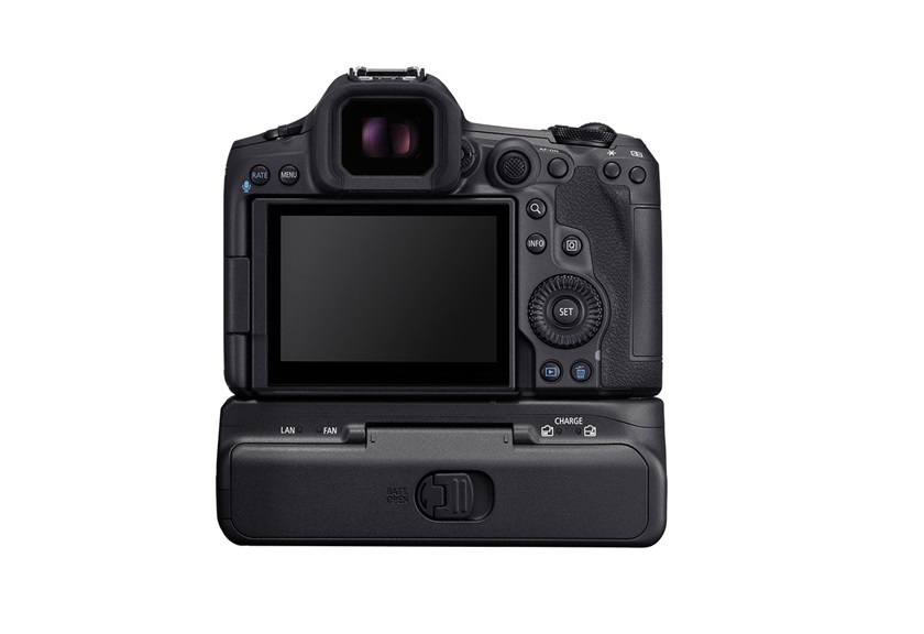 CF R20EP attached to EOS R5 MARK II viewfinder view