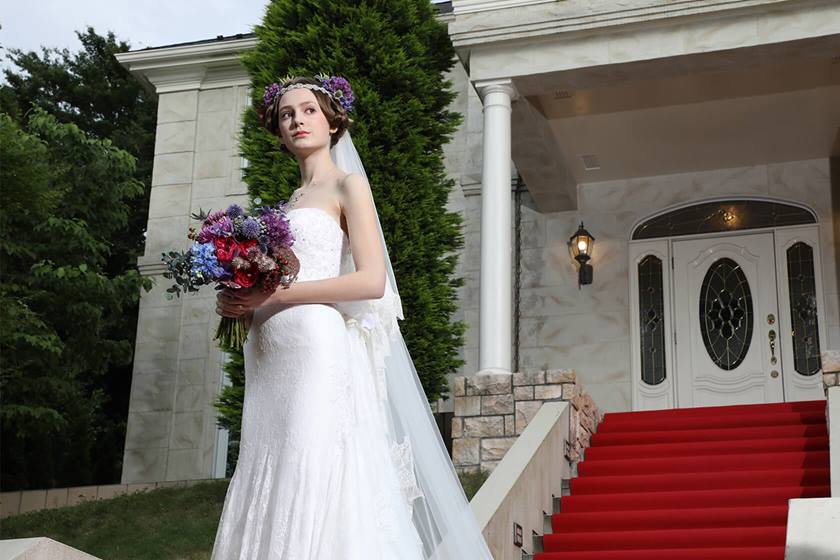 Bride at the alter
