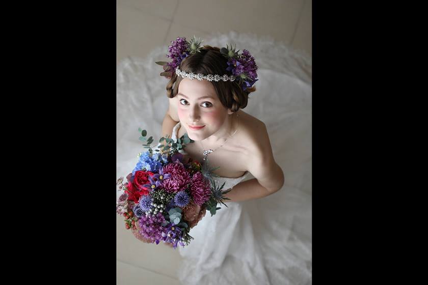 Bride with flowers