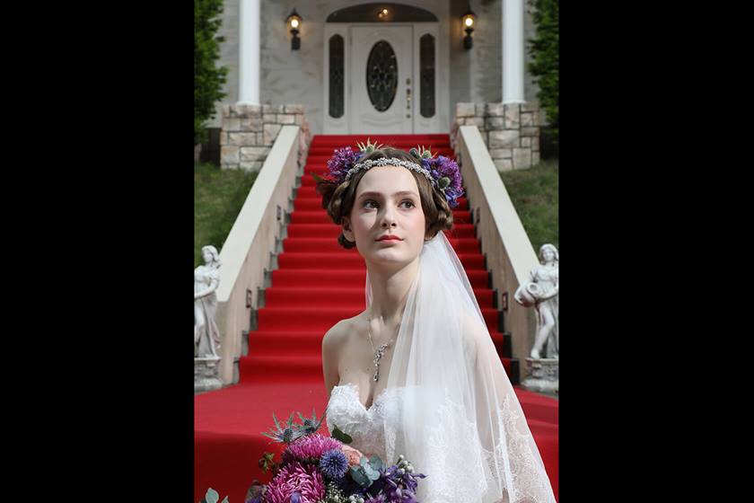 Bride at the alter
