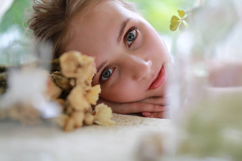 Close up shot of model taken with EF 35mm f/1.4L II USM