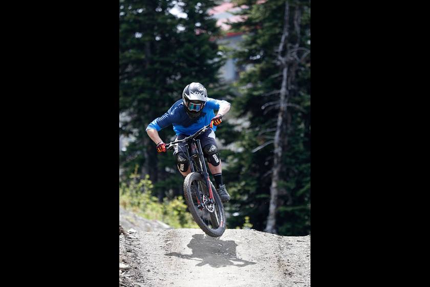 BMX rider on path