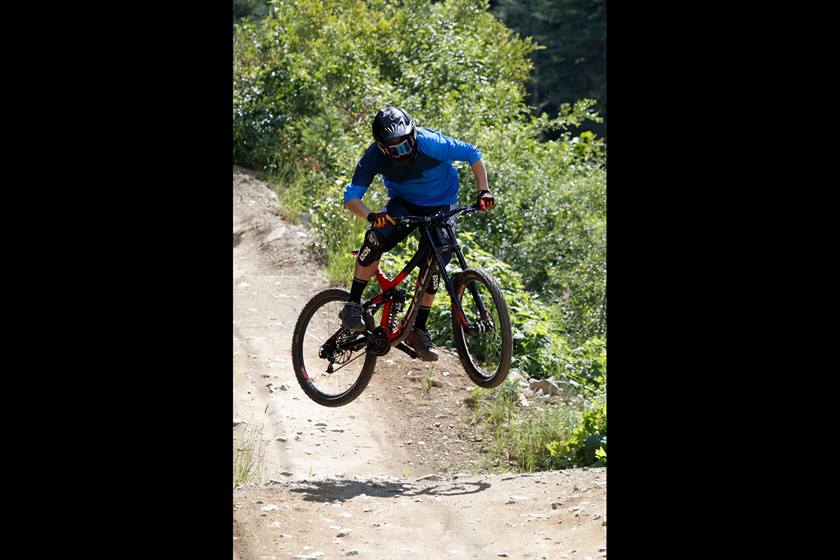 BMX rider on path