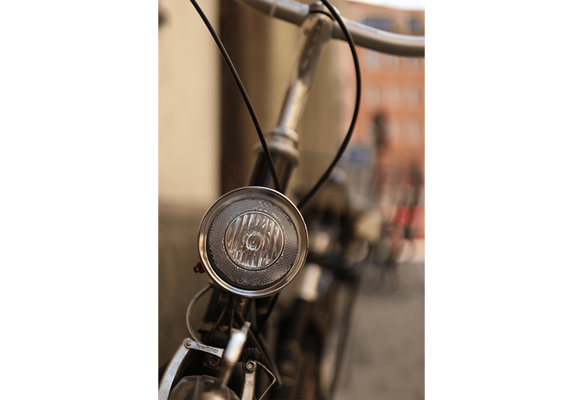 Close up of bike photographed with the EF-M 32MM f/1.4 STM