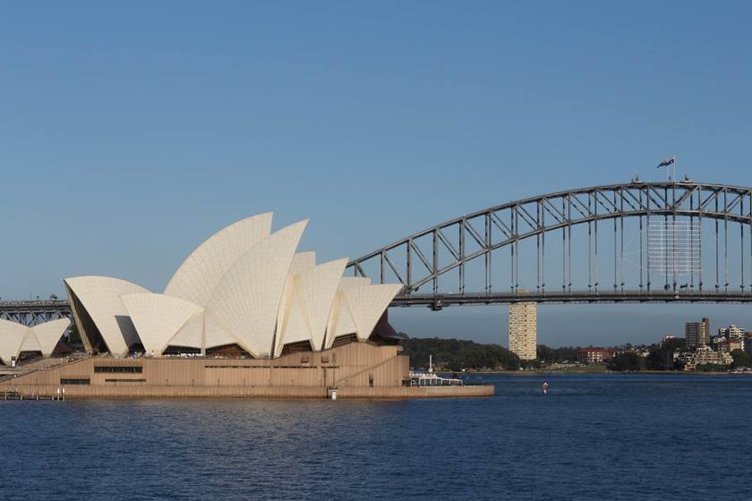 Sydney Opera House and Sydney Harbour Bridge taken with Canon EF-M 55-200 IS STM lens