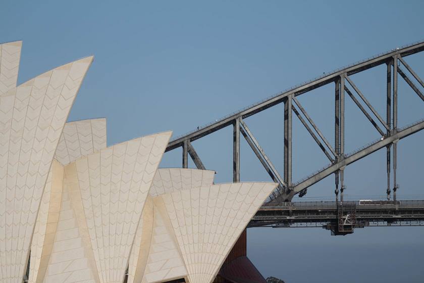 Close-up of Sydney Opera House sails taken with Canon EF-M 55-200 IS STM lens