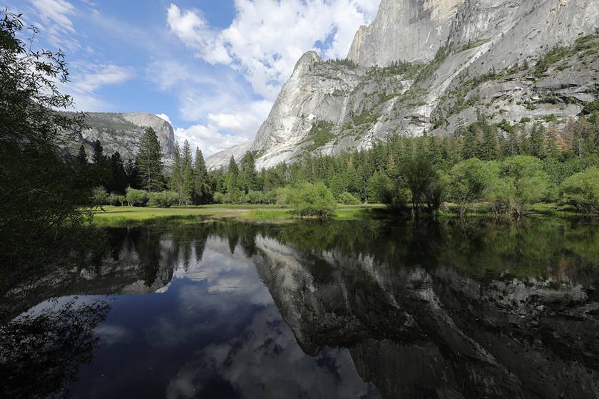 Landscape of a lake and mountains