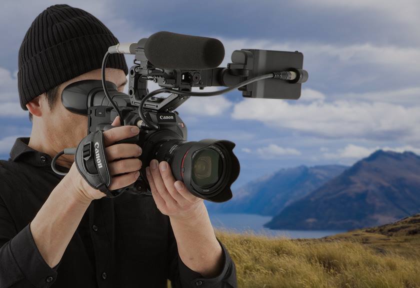 EOS C500 Mark II with mic