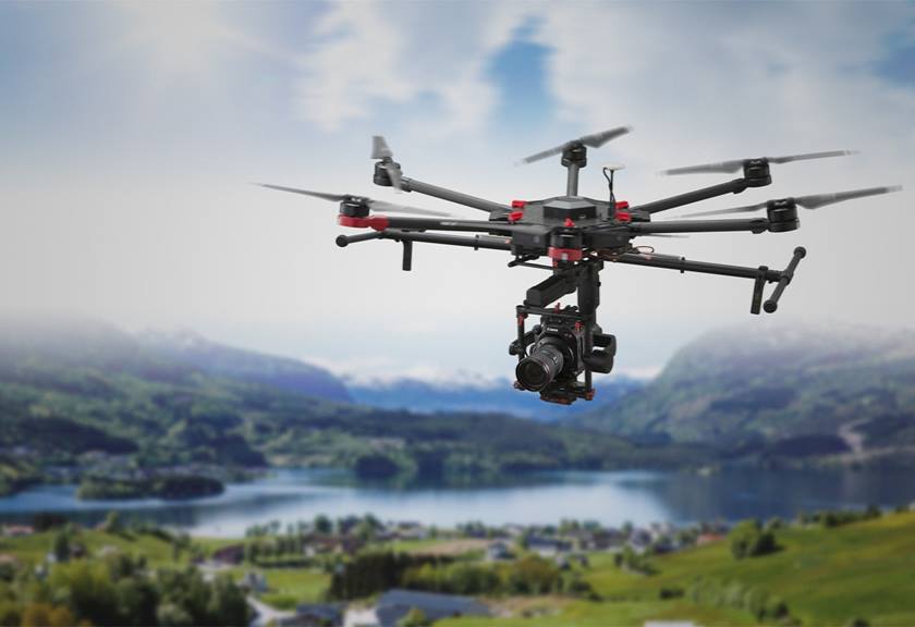 EOS C500 Mark II on a drone