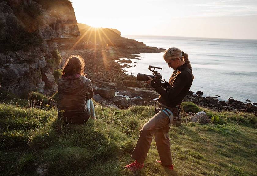 EOS C80 Capturing an image of a Model Mountains