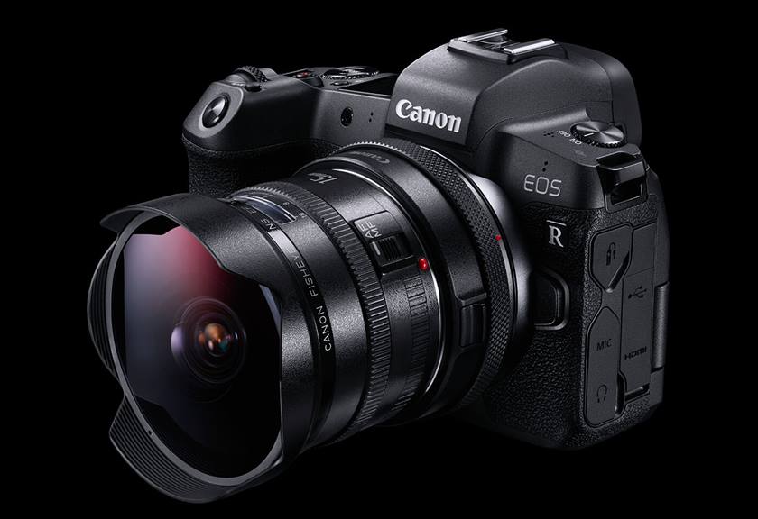 Canon EOS R, Control Ring Mount Adapter EF-EOS R and lens