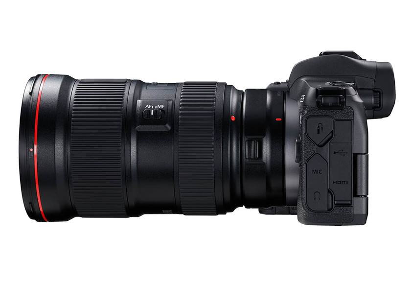 Canon EOS R, Control Ring Mount Adapter EF-EOS R and lens