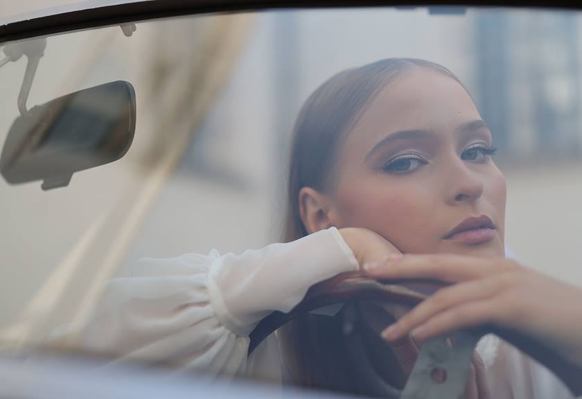 Image of a model captured with RF 50mm f/1.4L VCM lens