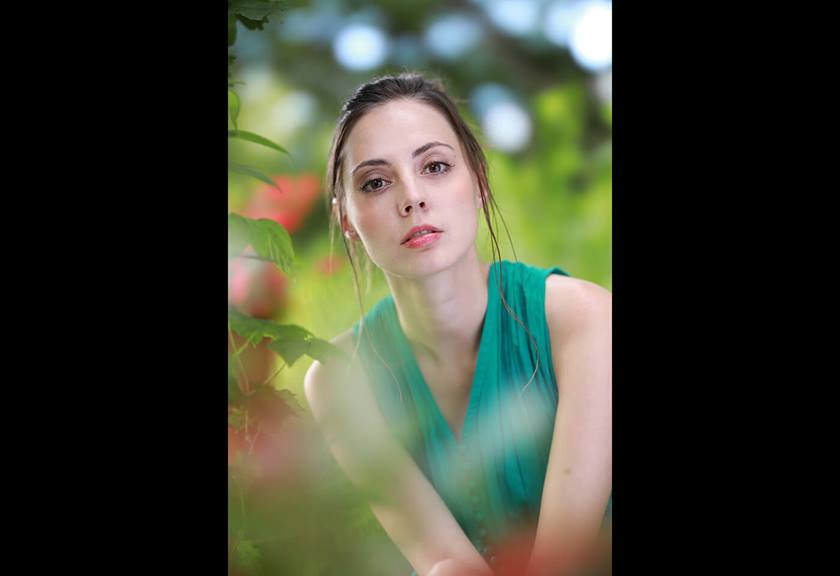 Portrait image of model taken using RF 85mm f/1.2L USM DS prime lens