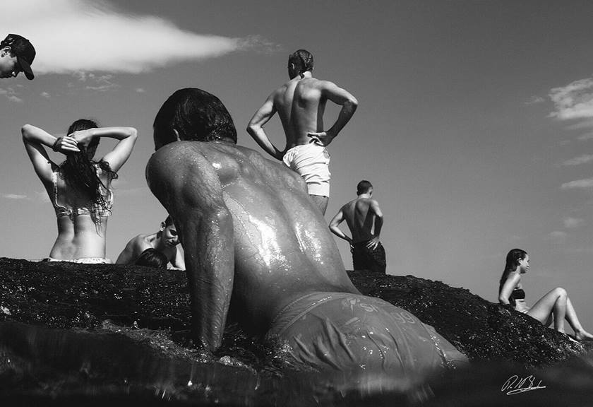 Black and white image of swimmers by Canon Master Paul Blackmore