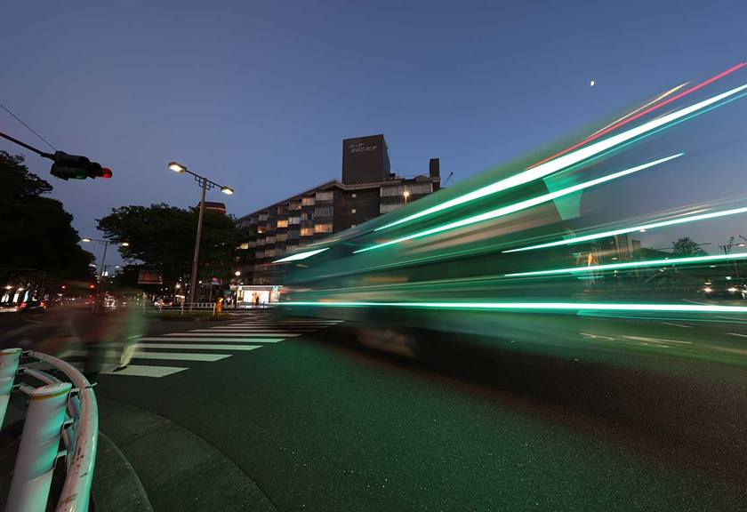Long exposure image of street taken using the RF 10 20mm f4L IS STM lens