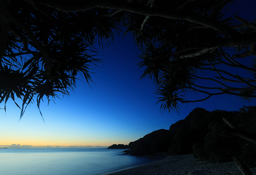 Image of mountains on the sea taken using the RF 16mm F2.8 STM wide angle lens