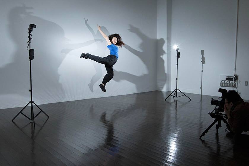 Studio shot of a girl dancing using 600EX II-RT speedlite