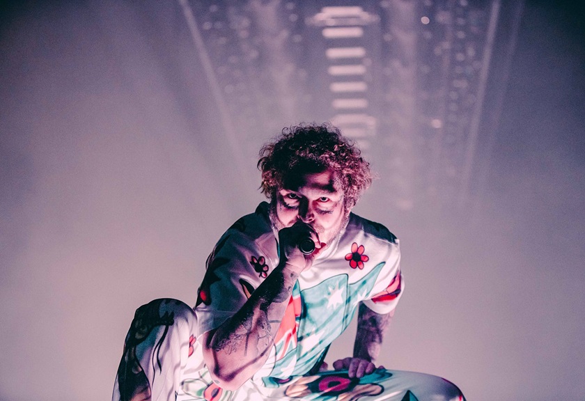 Image of Post Malone performing live taken by FRMEFEST 2025 creator Brendan Cecich