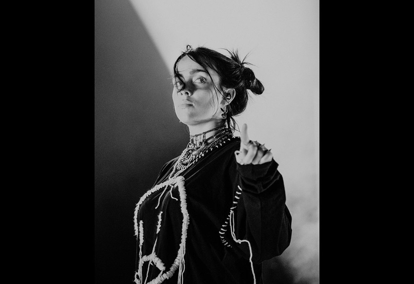 Black and white image of Billie Eilish taken by FRMEFEST 2025 creator Brendan Cecich