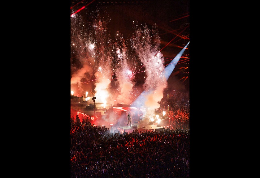 Image of stage effects taken by FRMEFEST 2025 creator Brendan Cecich